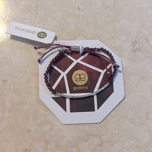Gorjana NWT Power Gemstone Bracelet - Garnet & Silver - Picture 3 of 7